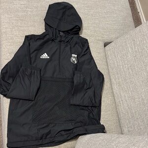 Adidas Black Real Madrid Hooded Jacket